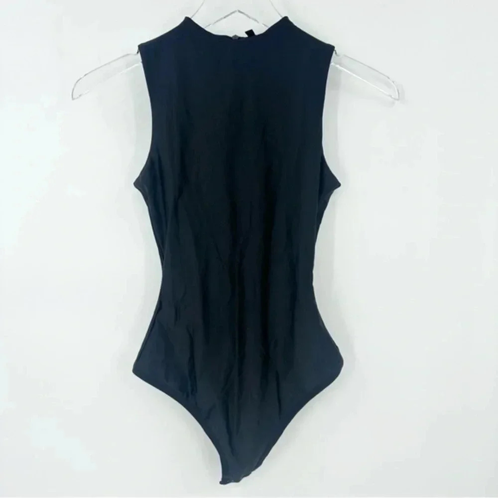 NEW SKIMS Disco Mock Neck Sleeveless Thong Bodysuit B1248 - Picture 4 of 7